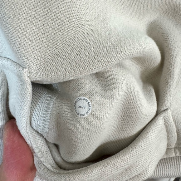Lululemon Scuba Oversized Half Zip Funnel Neck Bone Neutral Sweatshirt XS S 1/2 - Picture 8 of 8